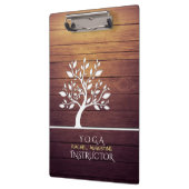 ツリーモダンエレガントヴィンテージウッドヨガインストラクター クリップボード (左)