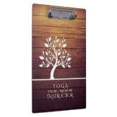 ツリーモダンエレガントヴィンテージウッドヨガインストラクター クリップボード (右)