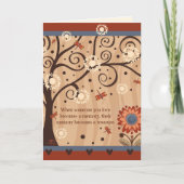 ツリーモダンフローラ悔やみや弔慰引用文トンフライ カード (正面)