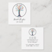 ツリーモダンライフコーチスクエアビジネスカード スクエア名刺 (正面/裏面)