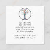 ツリーモダンライフコーチスクエアビジネスカード スクエア名刺 (裏面)