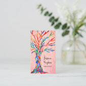 ツリーモダンライフコーチピンクの名刺 名刺 (スタンド正面)