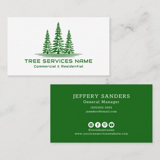 ツリーモダンロゴツリーサービス 名刺 (正面/裏面)