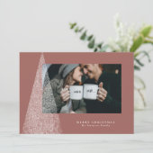 ツリーモダン休日の写真カード シーズンカード (スタンド正面)