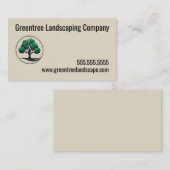 ツリーモダン円形フレーム造園サービス 名刺 (正面/裏面)