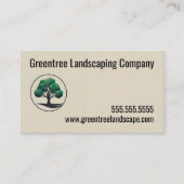 ツリーモダン円形フレーム造園サービス 名刺 (正面)