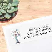 ツリーモダン差出人住所 ラベル