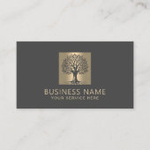 ツリーモダン気にと造園サービスDark Gray 名刺 (正面)