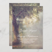 ツリーライツカントリー素朴婚約パーティ 招待状 (正面/裏面)