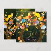 ツリーライトラブツリー 50周年記念結婚式 招待状 (正面/裏面)