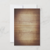 ツリーライト ラスティック ウッド ウェディング RSVP カード (裏面)