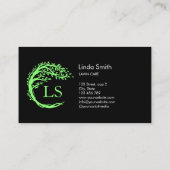 ツリーライフコーチセラピストローン気に造園 名刺 (裏面)