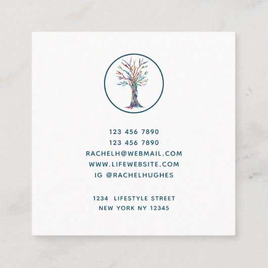 ツリーライフモダンコーチスクエア スクエア名刺 (裏面)