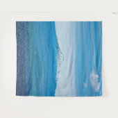 ツリーラインの上//青い森と空 タペストリー (正面(横))