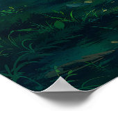 ツリーランタン – 印象派スタイル自然アート ポスター (角)