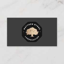 ツリーランドスキャパー造園エンブレムブラック 名刺