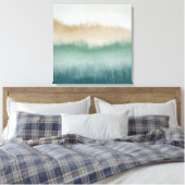 ツリーリッジウォーターカラーキャンバスアート – 緑 キャンバスプリント (インサイチュ (寝室))