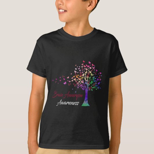 ツリーリボン脳動脈瘤認識度 Tシャツ (正面)