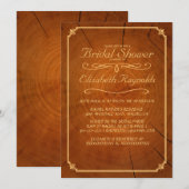 ツリーリングや輪ブライダルシャワー招待状 招待状 (正面/裏面)