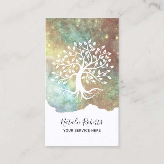 ツリールートモダングラムグリッター美しいサロン&スパ 名刺 (正面)