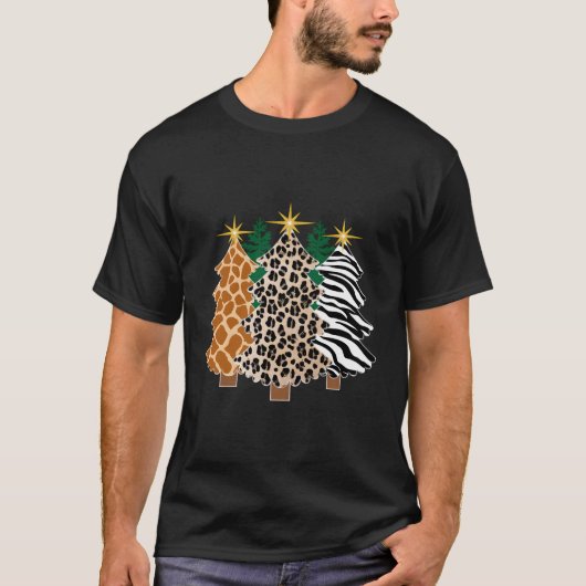 ツリーレオパードZebra GiraffeプリントギフトウィメンズF Tシャツ (正面)