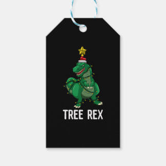 ツリーレックスクリスマス恐竜Tレックス少年たち ギフトタグ
