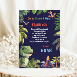 ツリーレックス誕生日恐竜 サンキューカード