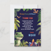 ツリーレックス バースデー恐竜 サンキューカード (正面)