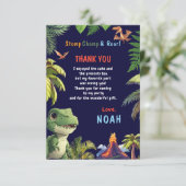 ツリーレックス バースデー恐竜 サンキューカード (スタンド正面)