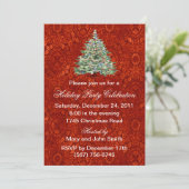 ツリーレッドホリデーパーティー招待状 招待状 (スタンド正面)