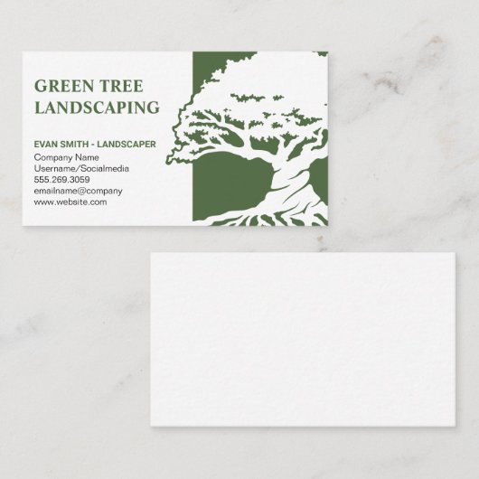 ツリーロゴ |造園 |ガーデニング 名刺 (正面/裏面)