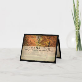 ツリーヴィンテージフォト悔やみや弔慰ありがとうノートカード2 サンキューカード