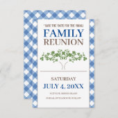 ツリー一家の再会 保存日付 招待状 (正面/裏面)