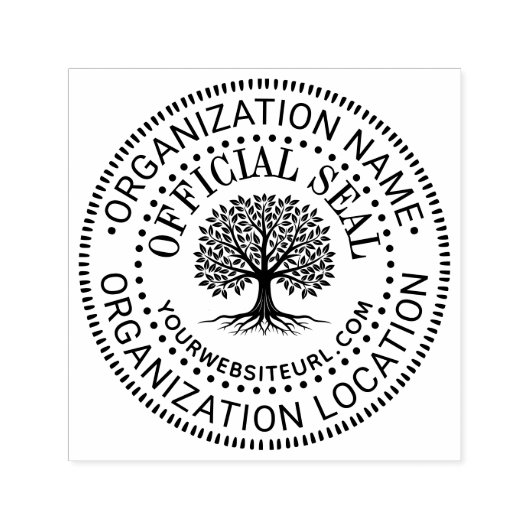 ツリー一般カスタム的な公式シール名の場所URL セルフインキングスタンプ (デザイン)