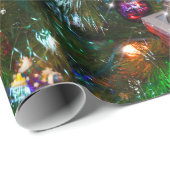 ツリー上のクリスマスのハリネズミを飾る ラッピングペーパー (ロールコーナー)