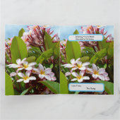 ツリー上のピンクスプレンダー、ピンクフランジパニ開花 カード (内部)