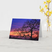 ツリー上の妖精の女の子シルエットノートカード カード (黄色い花)