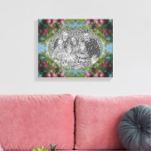 ツリー上の赤りんご自分の写真を作成 キャンバスプリント (インサイチュ (リビング))