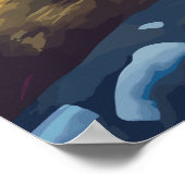 ツリー上の雪だるま ポスター (角)