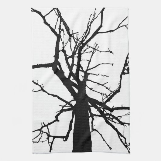 ツリー上部抽象芸術タオル キッチンタオル (縦)