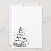 ツリー付きカラーインメリークリスマス(1)フラット カード (裏面)
