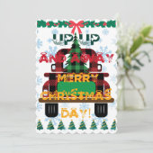 ツリー付きクリスマストラック シーズンカード (スタンド正面)