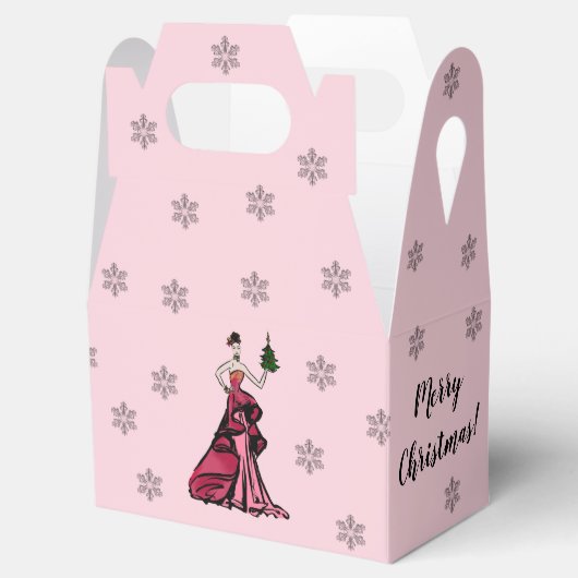 ツリー付きクリスマスファッションイラストレーション フェイバーボックス (オープン)