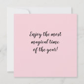 ツリー付きクリスマスファッションイラストレーション 招待状 (裏面)