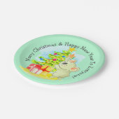 ツリー付きコアラ、7"オーストラリアのクリスマスパーティー ペーパープレート (アングル)