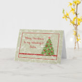 ツリー付きシスターグリーンのクリスマスカード カード (黄色い花)