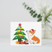 ツリー付きホリデーコルギマンガ シーズンポストカード (スタンド正面)