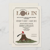 ツリー内のメールログによる仮想ベビーシャワー 招待状 (正面/裏面)