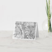 ツリー内の猫 カード (正面)