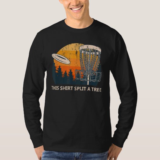 ツリー円盤ゴルフミームゴルファーの傾向2 Tシャツ (正面)
